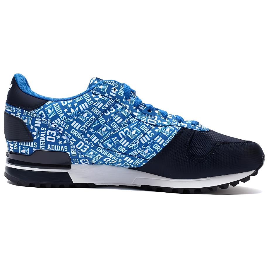 Adidas Originals ZX 700 Retro Lace-Up Slip-Resistant Durable Low-Top Lifestyle Shoes Unisex Sneakers Blue White G27065