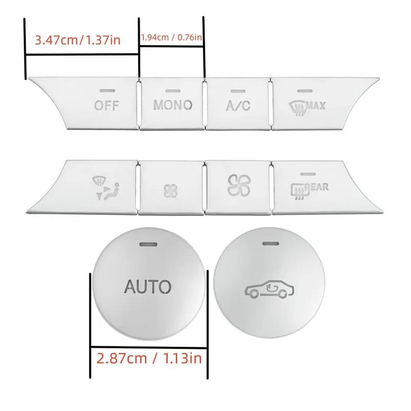 Car Console AC Air Conditioning AUTO Volume Buttons Sequ Cover Stickers Trim For Mercedes Benz C E CLS GLK Class W204 W212