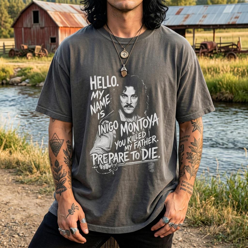 Princess Bride Tee, Inigo Montoya Quote Shirt, Vintage Distressed Movie Graphic