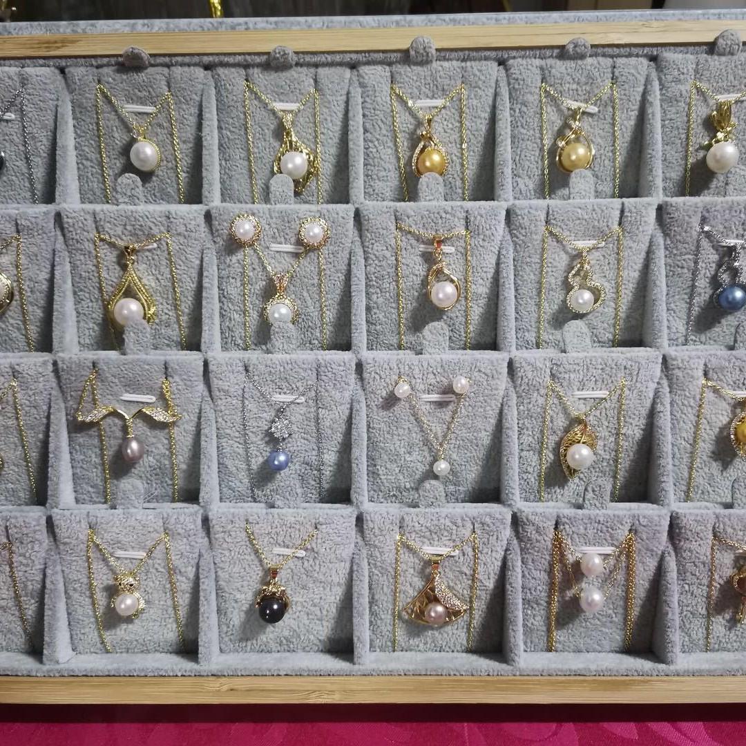 

Подставка для ювелирных изделий из бамбукового дерева для ожерелий и сережек