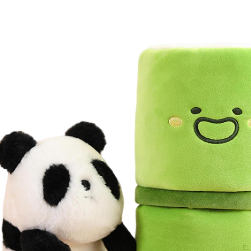 Adorable Bamboo Tube Panda Plush Toy for Home Decor and