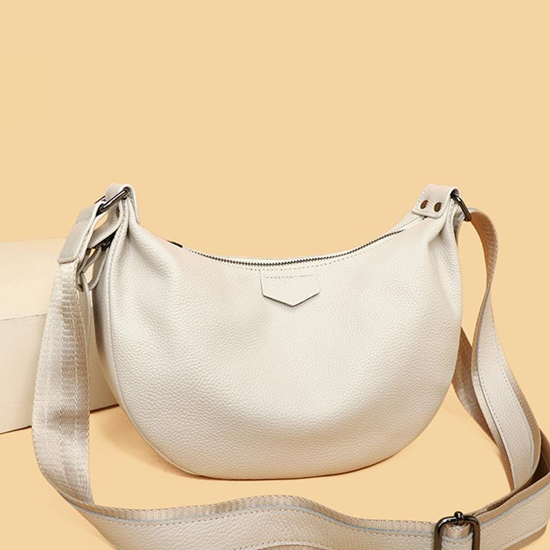 Dumpling-style Fashion Casual Crossbody Bag with Shoulder Strap, High-end Commuter Bag for Women