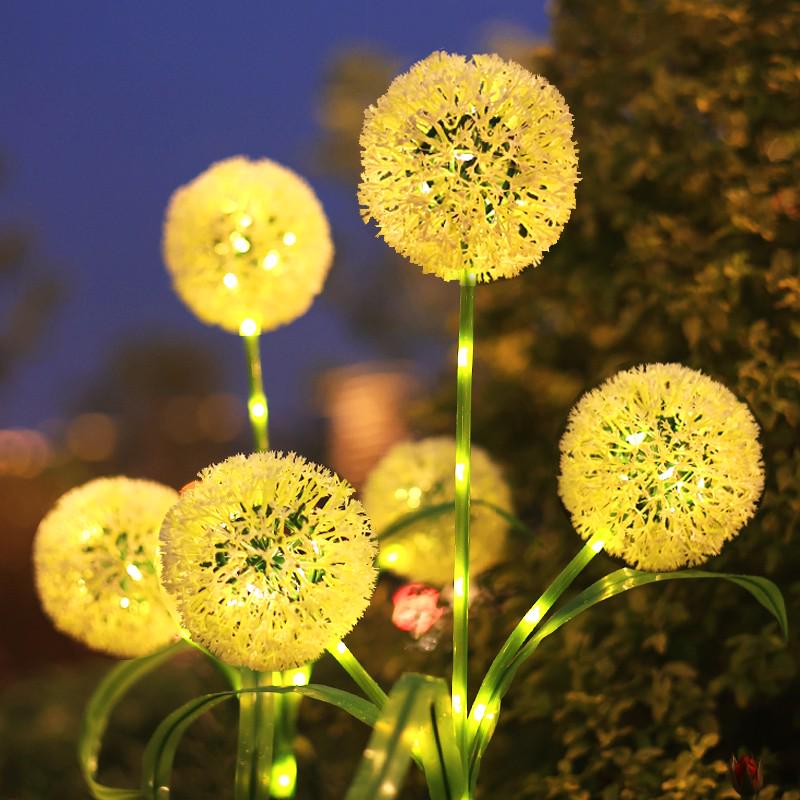 Outdoor Color-Changing LED Jellyfish Garden Lights with Solar Fiber Optics