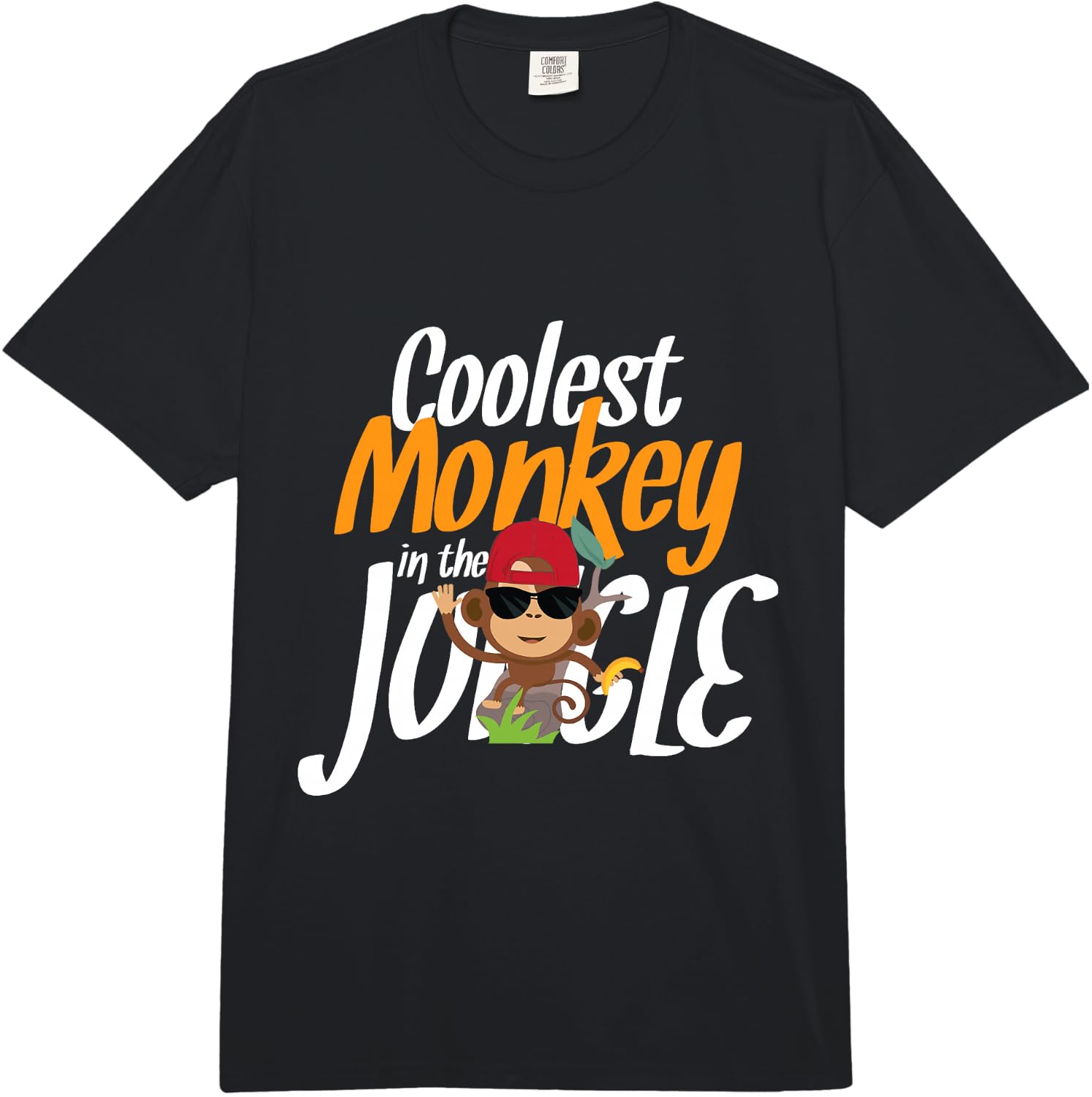 Coolster Monkey in The Jungle Funny Gift Fun Comfort Colors Adult Heavyweight Unisex T-Shirt M