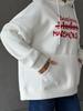 Trendy European American Style Hooded Sweatshirt - Letter Print, Loose Fit, Versatile Outerwear