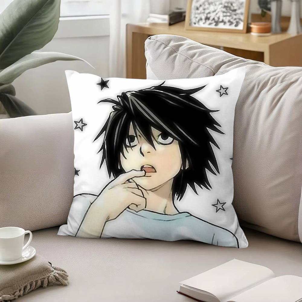 Cool L. Lawliet Throw Pillow Covers Pattern Cushion Cover Suitable For Sofa Bedroom Car Pillow Cover