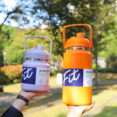 Large Steel Vacuum Insulated Water Bottle Hiking Sports 2000/2500ml Cold/hot Water Flask