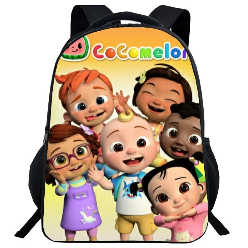 Cocomelon Backpack Children School Bags Durable Cartoon Lankybox Schoolbag For Kids