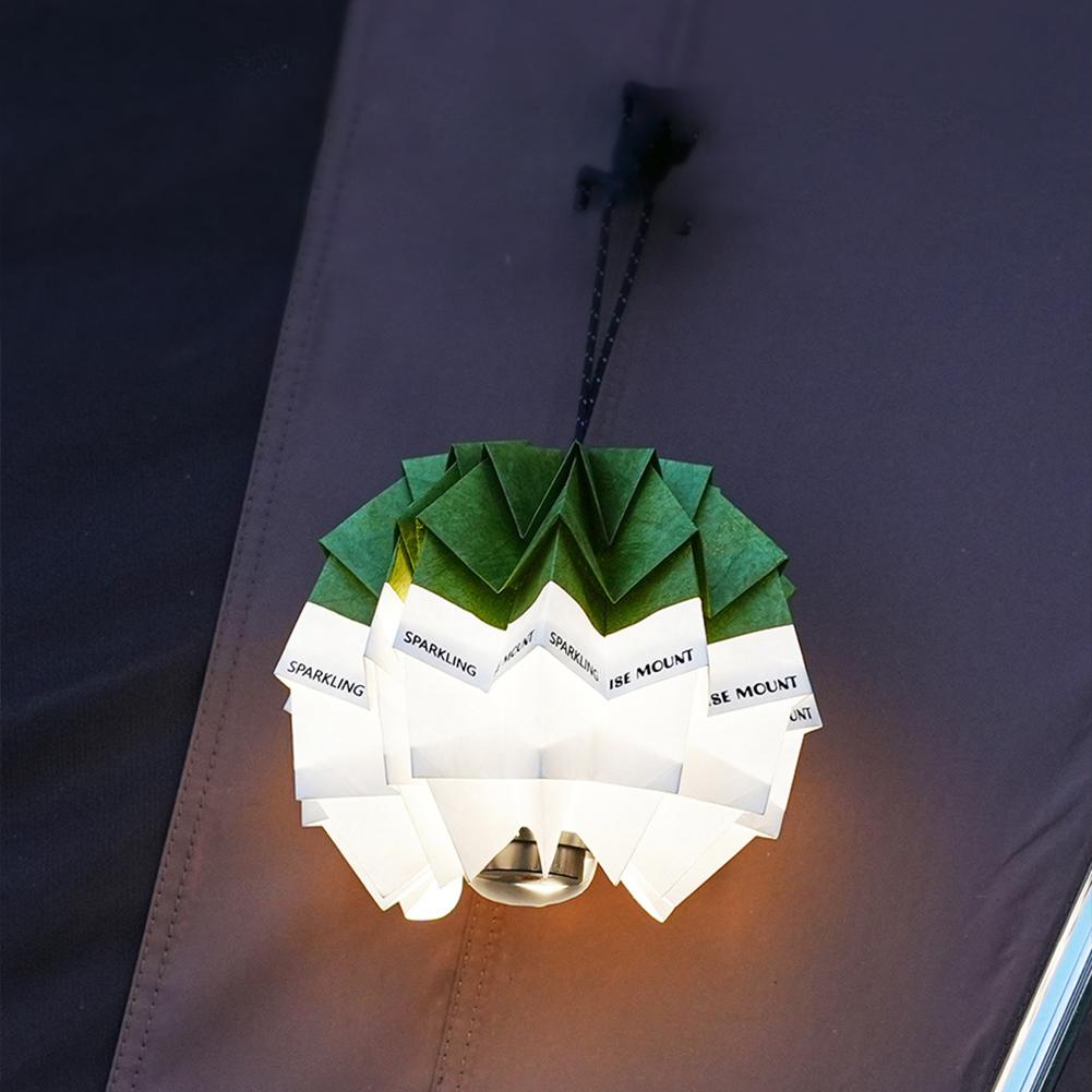 Outdoor Camping Lamp with Lampshade 5 Lighting Modes Portable Atmosphere Light Type-C Charging 3 Light Colors for Fishing Hiking
