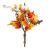 Bouquet Autunnale Artificiale con Zucche in Tessuto Foglie d'Acero Bacche di Grano, Fiori Finti e Decorazioni Autunnali per Centrotavola del Ringraziamento, Stagionale