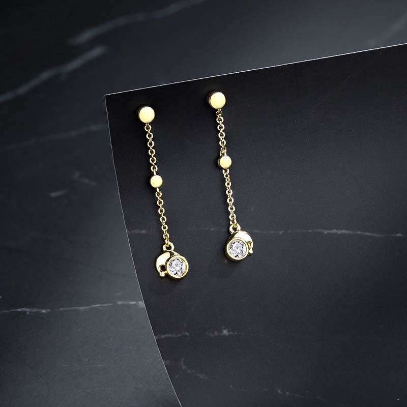 Nádherné Vánoční Náušnice s Třásněmi a Kamínky pro Ženy - Elegantní Zimní Design