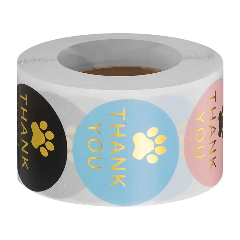Dog Paw Print Stickers Thank You Labels Sealing Sticker Decorative Sticker Labels Envelope Stickers Animal Stickers