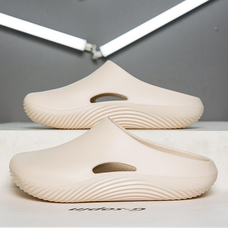 Men Slippers WaterProof Anti Skid Chef Shoe Breathable Slip on Casual Home Slippers Lightweight Beach Sandals Male Garden Clogs