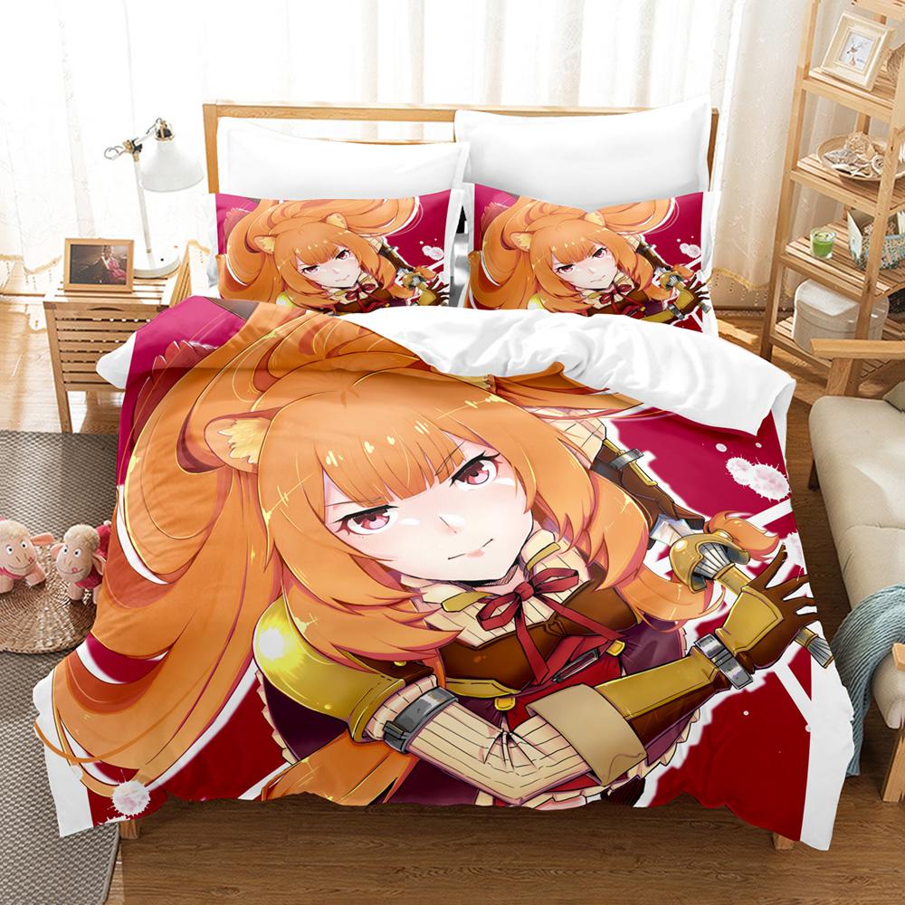 New Anime The Rising Of The Shield Hero Bedding Sets Duvet Cover Set With Pillowcase Twin Full Queen King Bedclothes Bed Linen