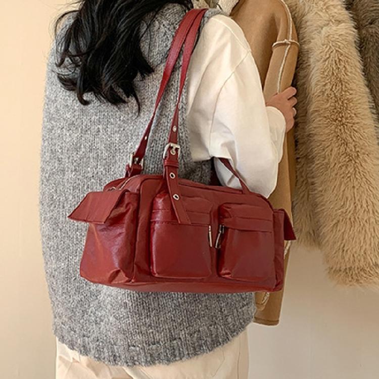 Shoulder Bag Leather Handbags Evening Clutch Purse Pu Leather Slings Purse Handbag Trendy Underarm Bag for Womens Girls