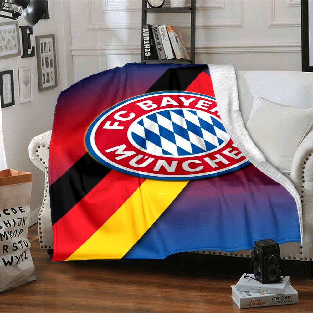 Bayern Munich Emblem Blanket Ultra-Soft Great for Picnics Office Bedding Four Seasons Multipurpose Playful Design