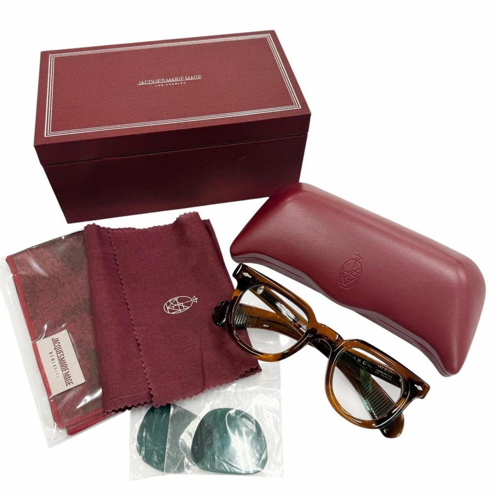 Great JACQUESMARIEMAGE Glasses VENDOME Clear brown mens JMMVE1D Used