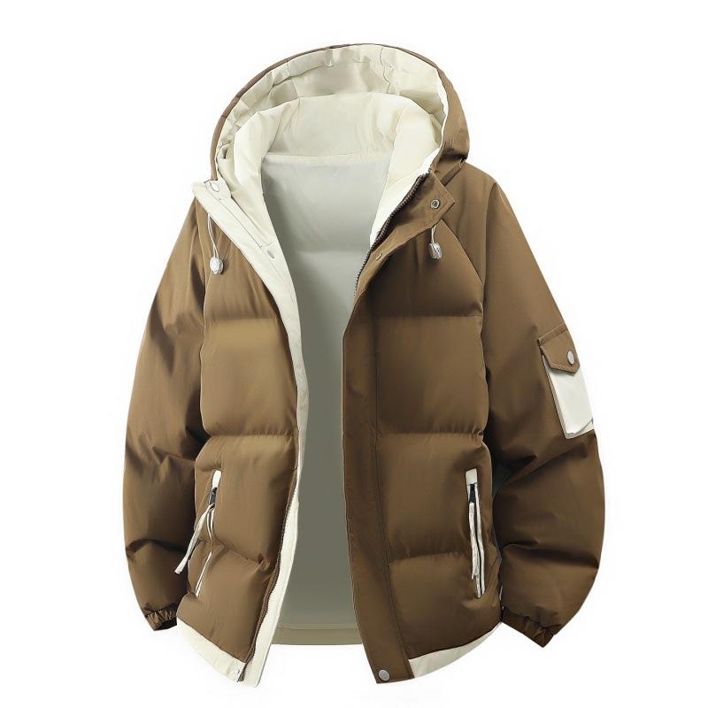 Winter thickened hooded cotton-padded men's jacket warm loose youth flow bread clothes cold-proof cotton-padded jacket