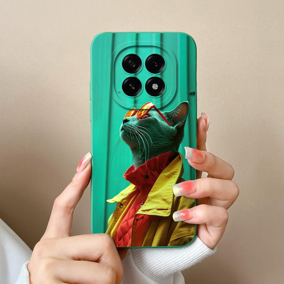 For Oppo A5 Pro 5G Phone Case Cute Cartoon Back Cover For Oppo A 5 2025 Full Protection Soft Liquid Silicone Anti Drop Housing