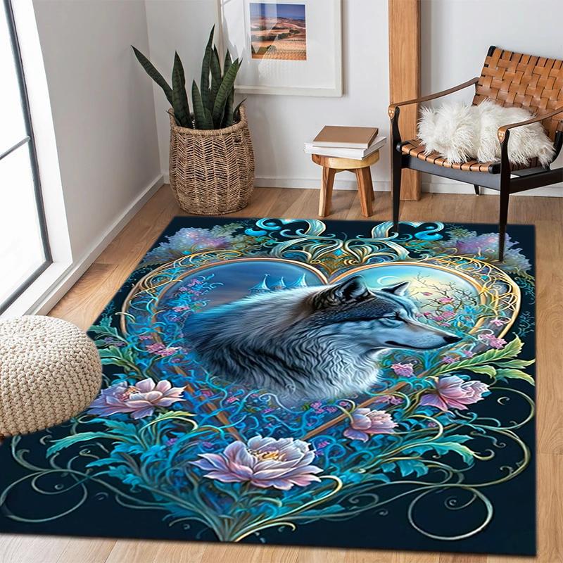 Wolf Heart Floral Fantasy Carpet Is Suitable For Living Room And Bedroom Doormats Office Balcony Decorative Carpet A8