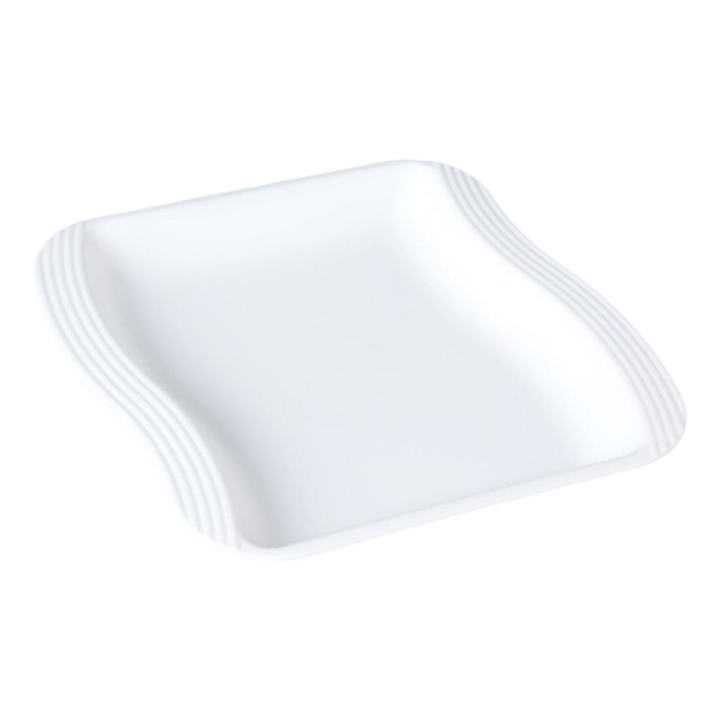 Plates Square Dessert Shape Twist Wave Dinner Serving Plates Restaurant Kitchen