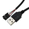 4*1Pin Motherboard Female Header Dupont Extension Cable 0.3M Compatible USB2.0 Male Female Wire PC Mainboard Front USB Adapter