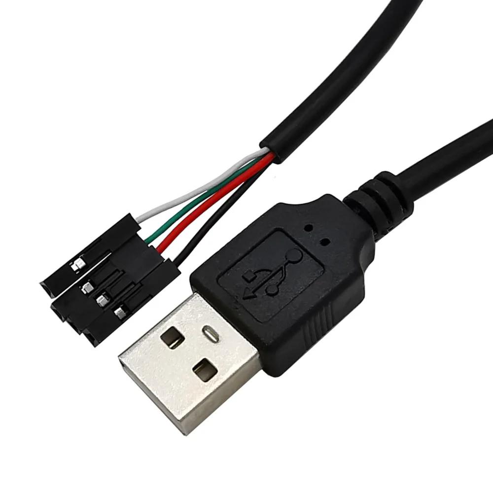 4*1Pin Motherboard Female Header Dupont Extension Cable 0.3M Compatible USB2.0 Male Female Wire PC Mainboard Front USB Adapter