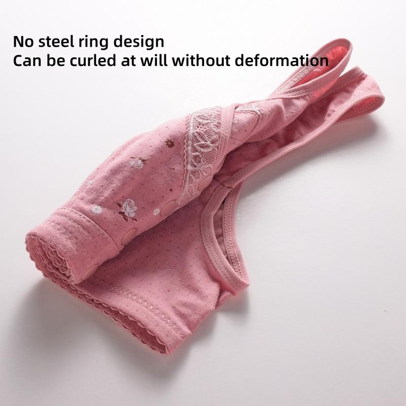 Women's Bra Front Button Bra No Steel Ring Printed Underwear Vest Bra Plus Size