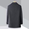 Double-sided woolen woolen coat men's large size mid-length winter removable down-lined cashmere lapel coat