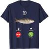 Fih T-Shirt Schuhe Fisch Lustig Falsch geschrieben Fisch Meme Fih Humor T-Shirt Lustiges Grafik-T-Shirt Lässiges Rundhals-T-Shirt