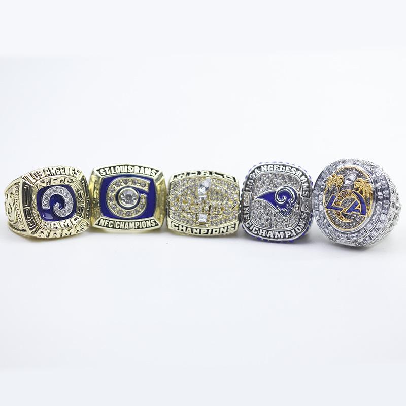 5-Piece Los Angeles Rams NFL Championship Ring Set