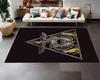 Egyptian Mythology Area Rug Ancient Egyptian Pharaoh Cat Eye Print Carpet Non-Slip Floor Mat for Living Room Bedroom Decor