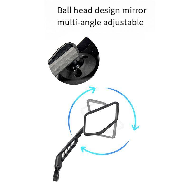 AEB0-Bike Wide Range Backsight Reflector Adjustable Bike Mirror Bicycle Handlebar Rear View Mirror
