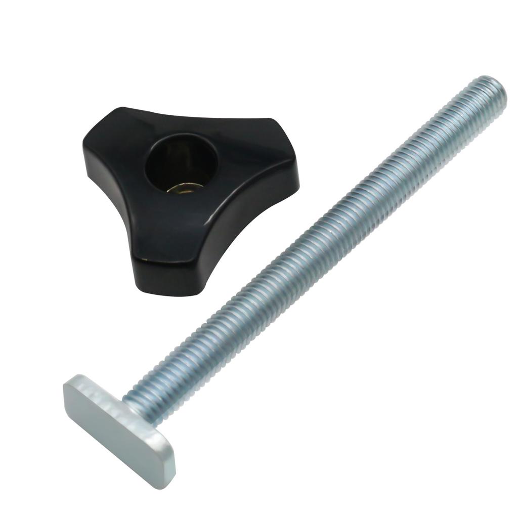 T Bolt Knob Kit - Miter Track Sliding Nut T-Slider T Slot T Bolt and Nut Set - T Screw and Plastic Knob Nut - Jigs Screw Fixture