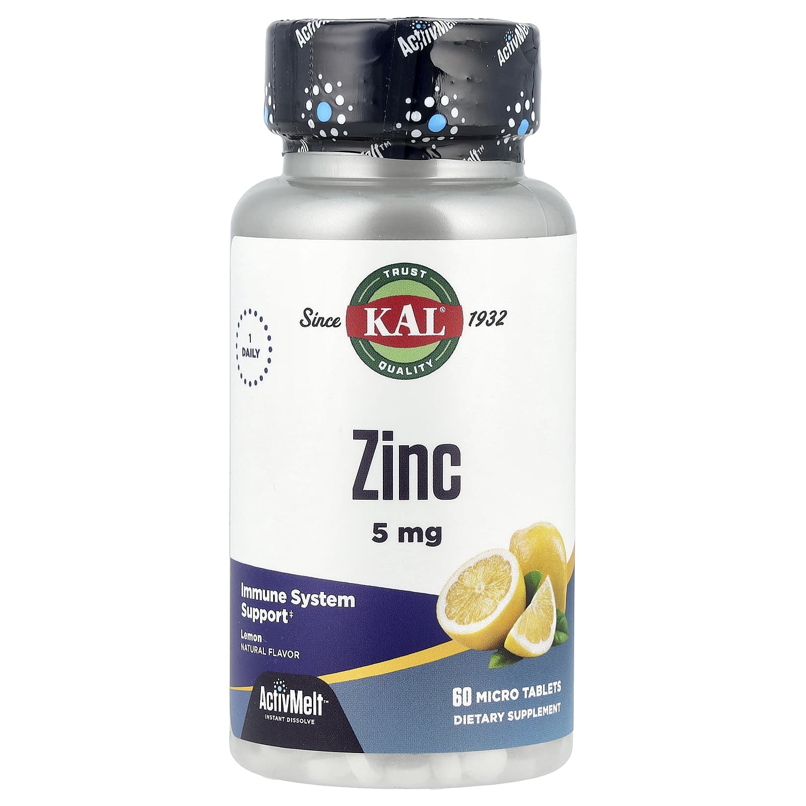 

Zinc, Sweet Lemon, 5Mg, 60 Micro Tablets