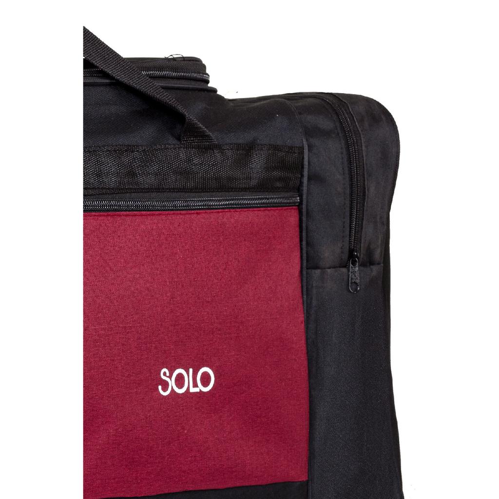 Schwarze, weinrote King-Size-Reisetasche, 75 cm