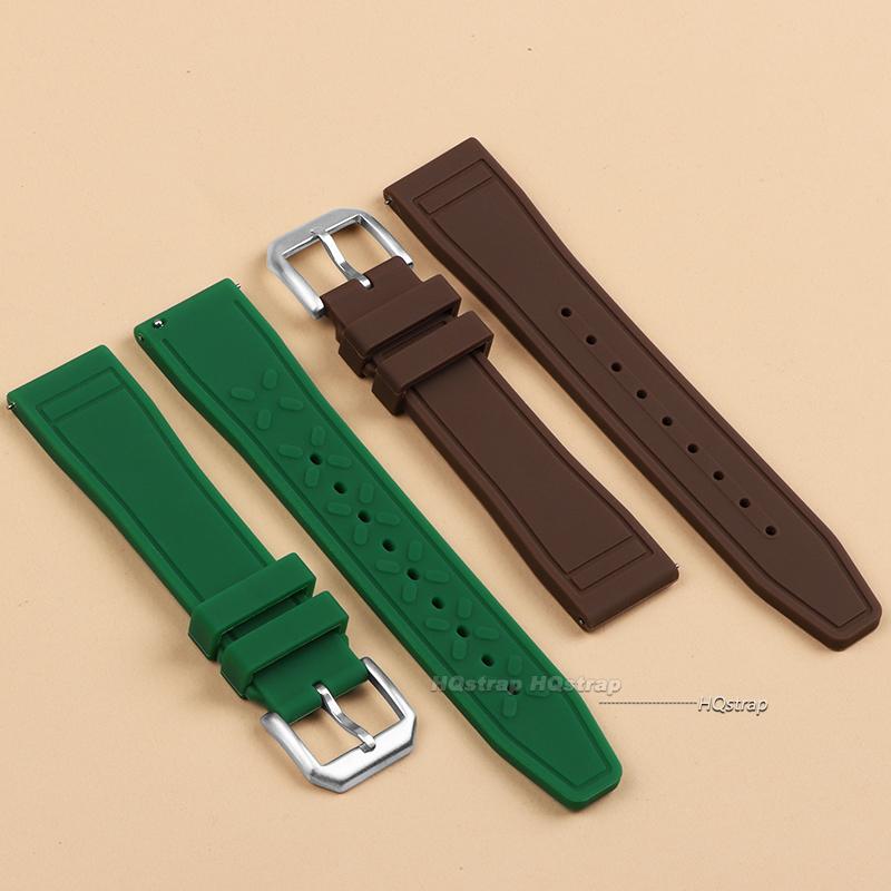 Rubber Strap for IWC Watchband for Big Pilot for Portugieser Women Men Quick Release Waterproof Sport Watch Band 20mm 21mm 22mm