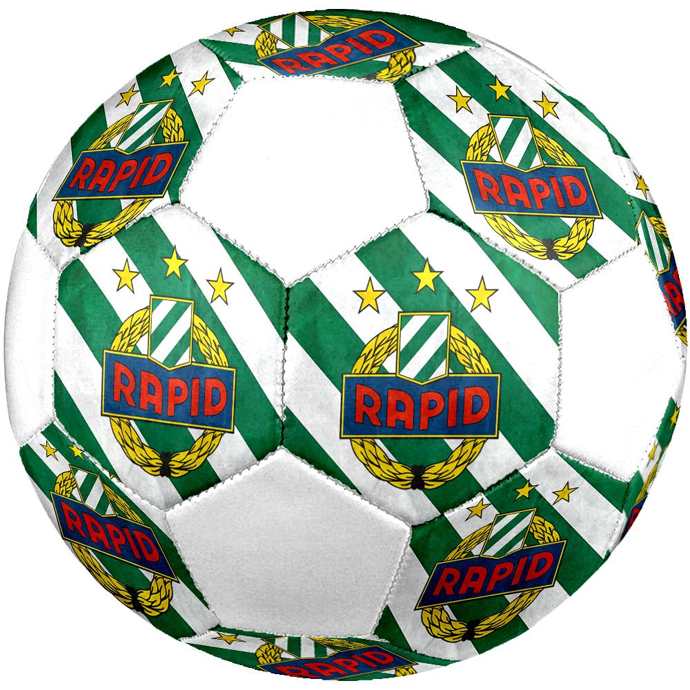 Rapid Wien Soccer Ball, Colorful, Suitable for All Ages, Machine-stitched, PVC Material, Competition Grade, Durable and High Bounce
