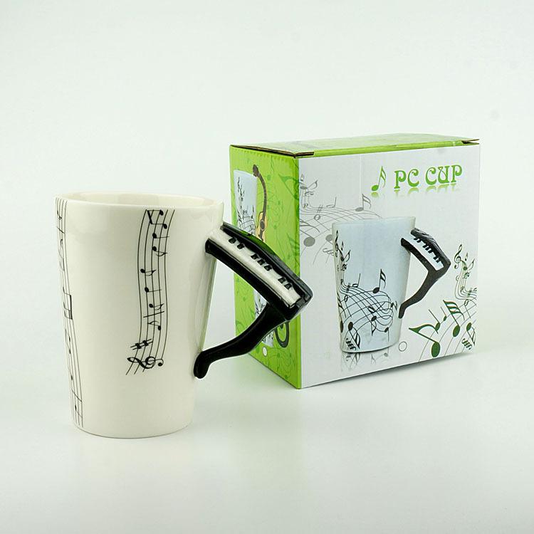 Music Piano Creative Water Cup, Ceramic Cup Breakfast Cup Water Cup