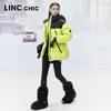 Jinyujie Women's Celebrity Style 2024 Winter Mid-Length Thick Goose Down Jacket