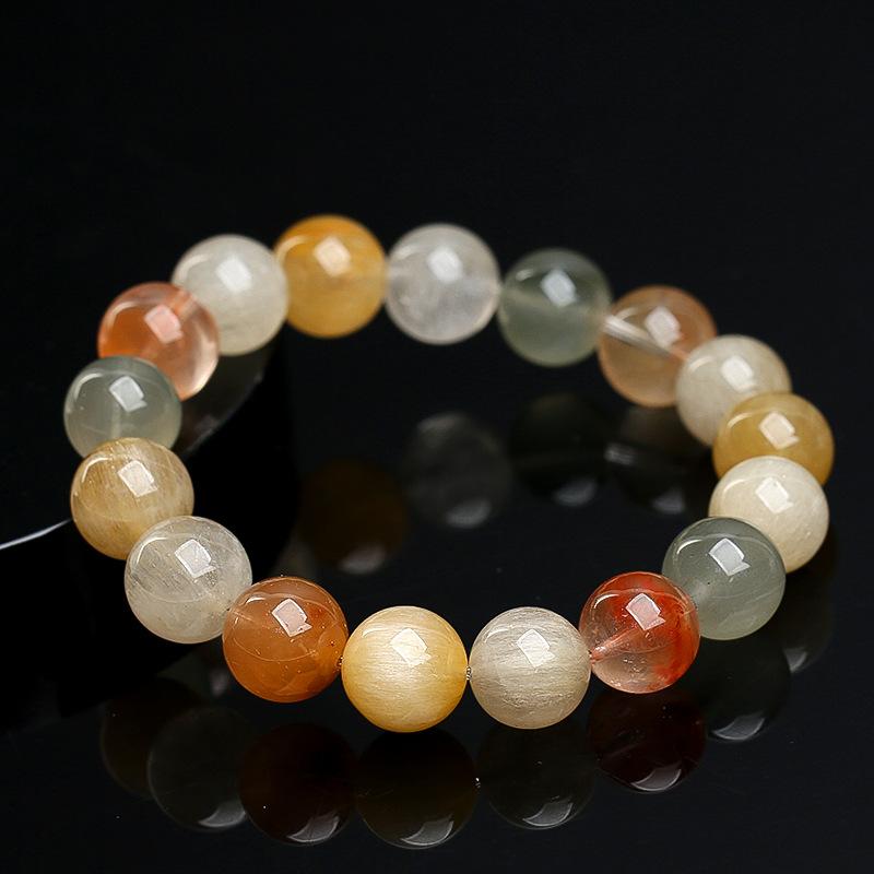 Hongchu Crystal Natural7A Crystal Sugar Filament Colorful Rabbit Hair Bead Bracelet Colorful Rabbit Fur Bracelet