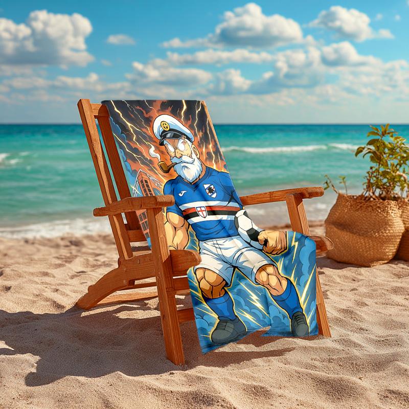 1pc Sailor Soccer Ball Cartoon Quick Dry Microfiber Bath Towel for Swimming Surfing Camping Unisex Holiday. SJT720162