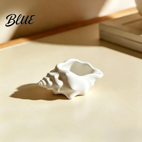 Ocean Themed Tabletop Storage 3D Printed Conch Shell Dish Seashell Trinket Tray for Jewelry Decorative Dish Keys Style Home Decor Ornament