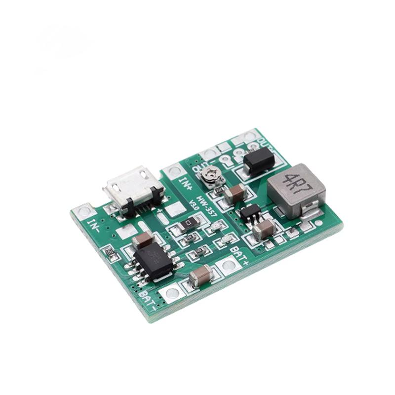Lithium Li-ion 18650 3.7V 4.2V Battery Charger Board DC-DC Step Up Boost Module TP4056 + MT3608 DIY Kit Parts