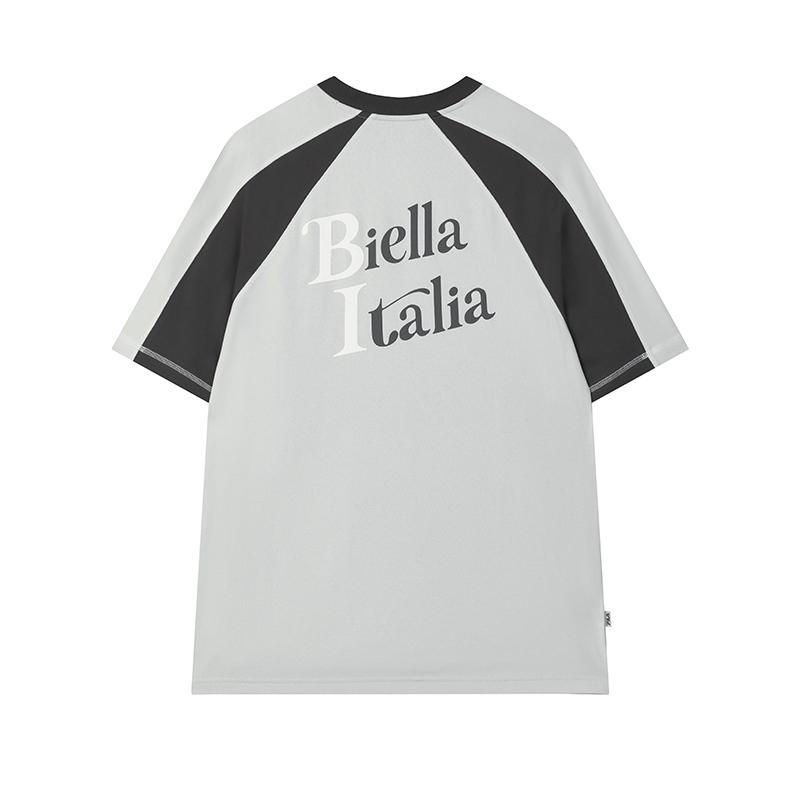 FILA Original Fashion Versatile Casual Simple Comfortable Raglan Knit Short Sleeve T-Shirt Men Tops Vintage-Gray F11M529110F-GY