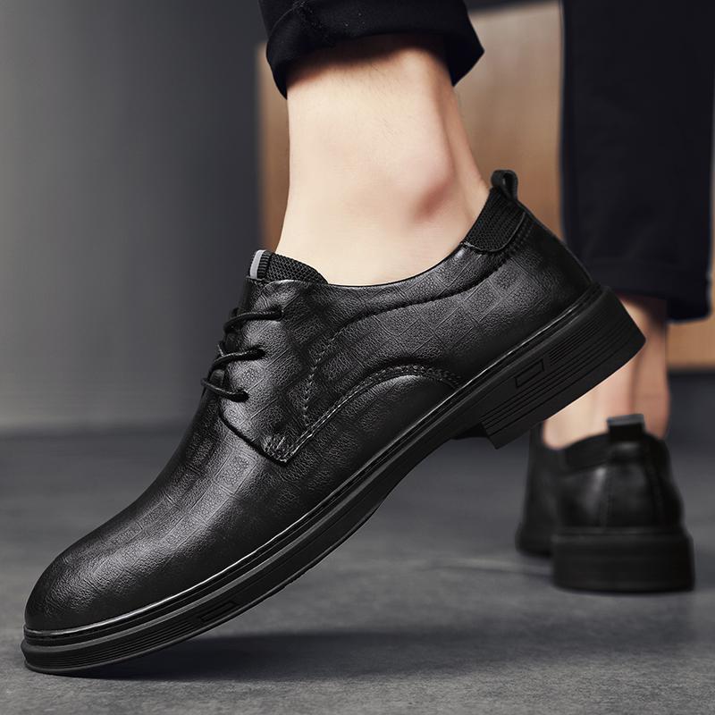 Fashion Men's formal leather shoes Classic retro gentleman style Outdoor Business Party Daily office casual leather Wedding shoes