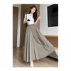 Spring Summer A Line High Waist Pants Skirt Women Trend Fashion Japanese Culottes Casual Loose Ice Silk Wide Leg Pant