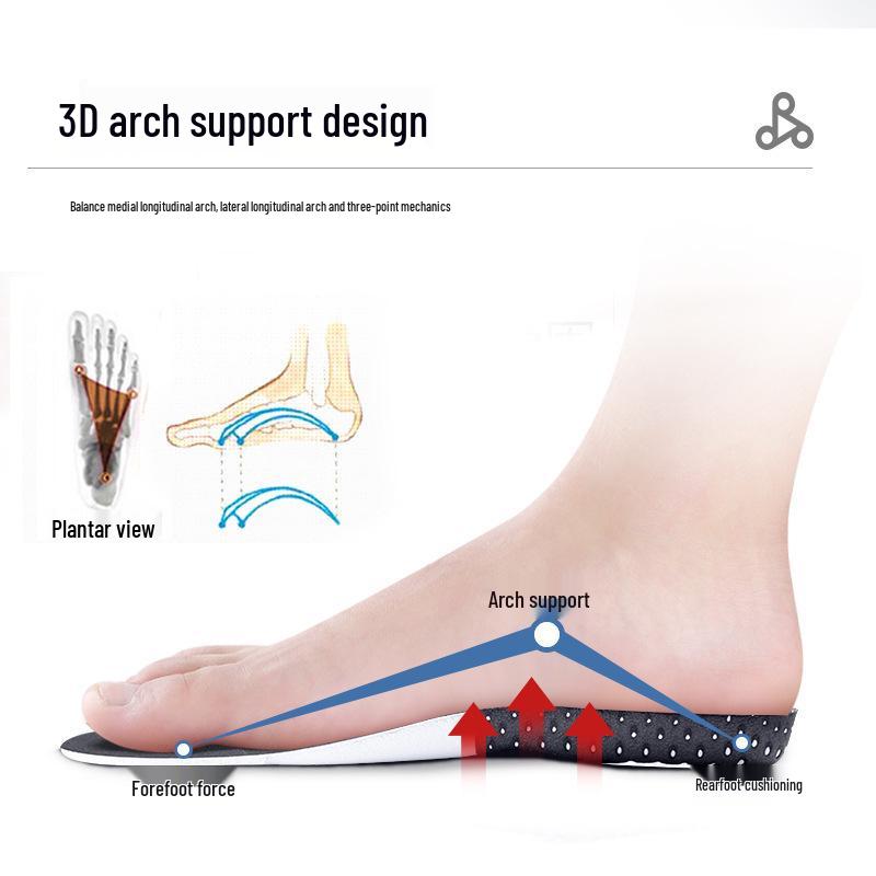 Semelles de Chaussures de Sport Absorbant la Transpiration avec Coussin d'Air, Support de Voûte Plantaire Amortissant et Dessous Souple pour le Confort, Disponibles en Grandes Tailles