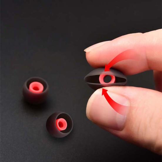 3 Pairs Earplug Replacement In Ear Silicone Eartips Earbuds Ear Sleeve for Headphone