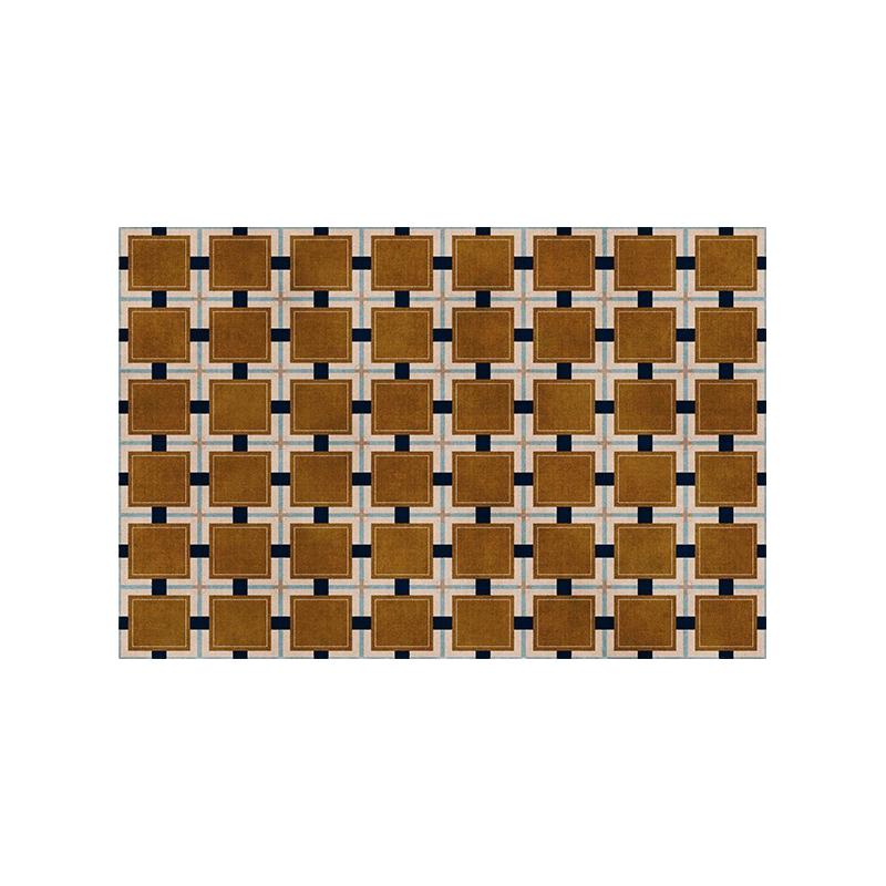 Retro Plaid Living Room Decorative Carpet Antique Sofa Coffee Table Soft Mat Wipeable Bedroom Bedside Plush Rugs Tapis
